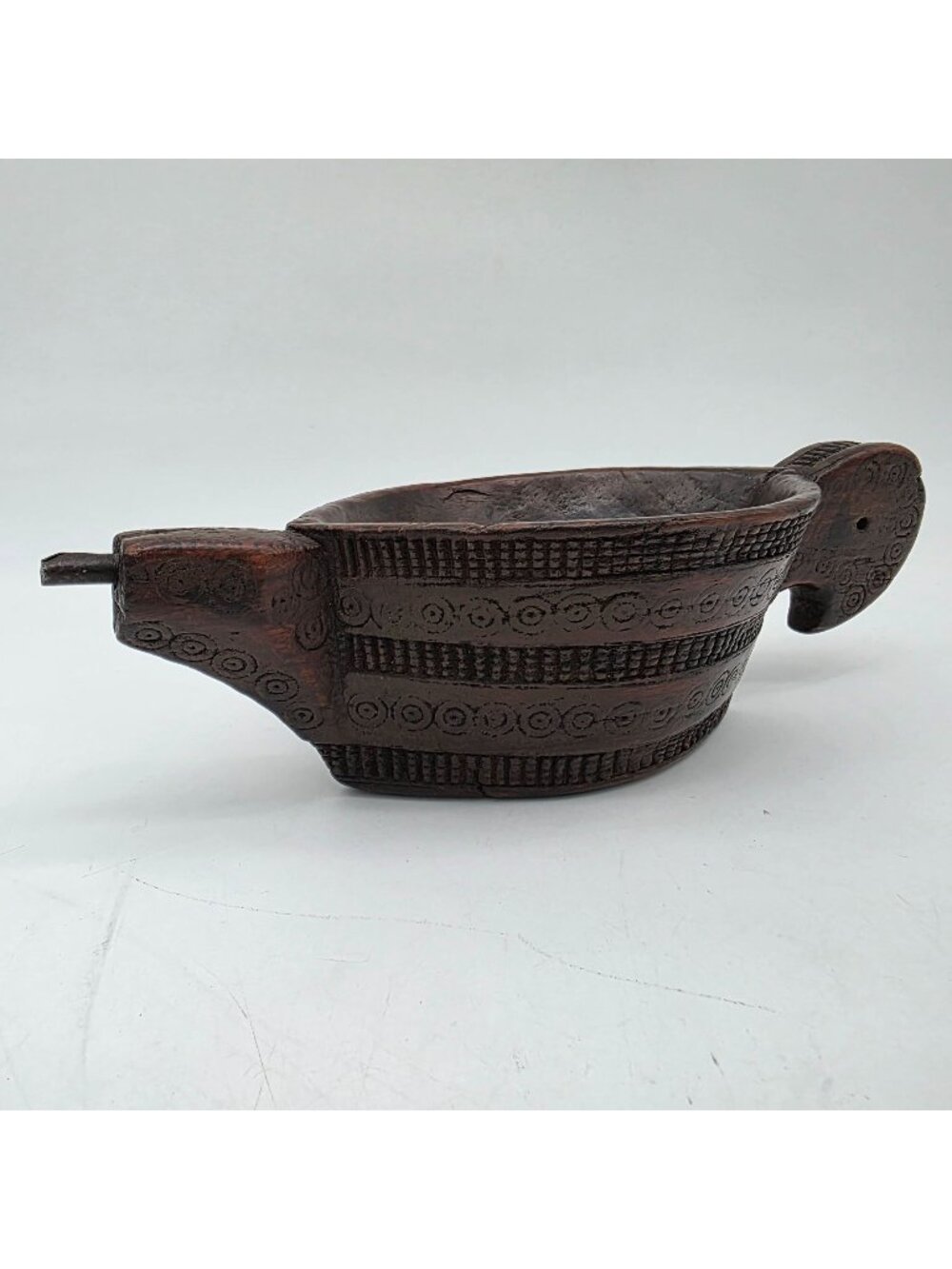 Antique Indian Hand Carved Mortar Spice Wooden Designed Grinder Kharal Pot